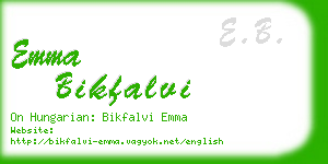 emma bikfalvi business card